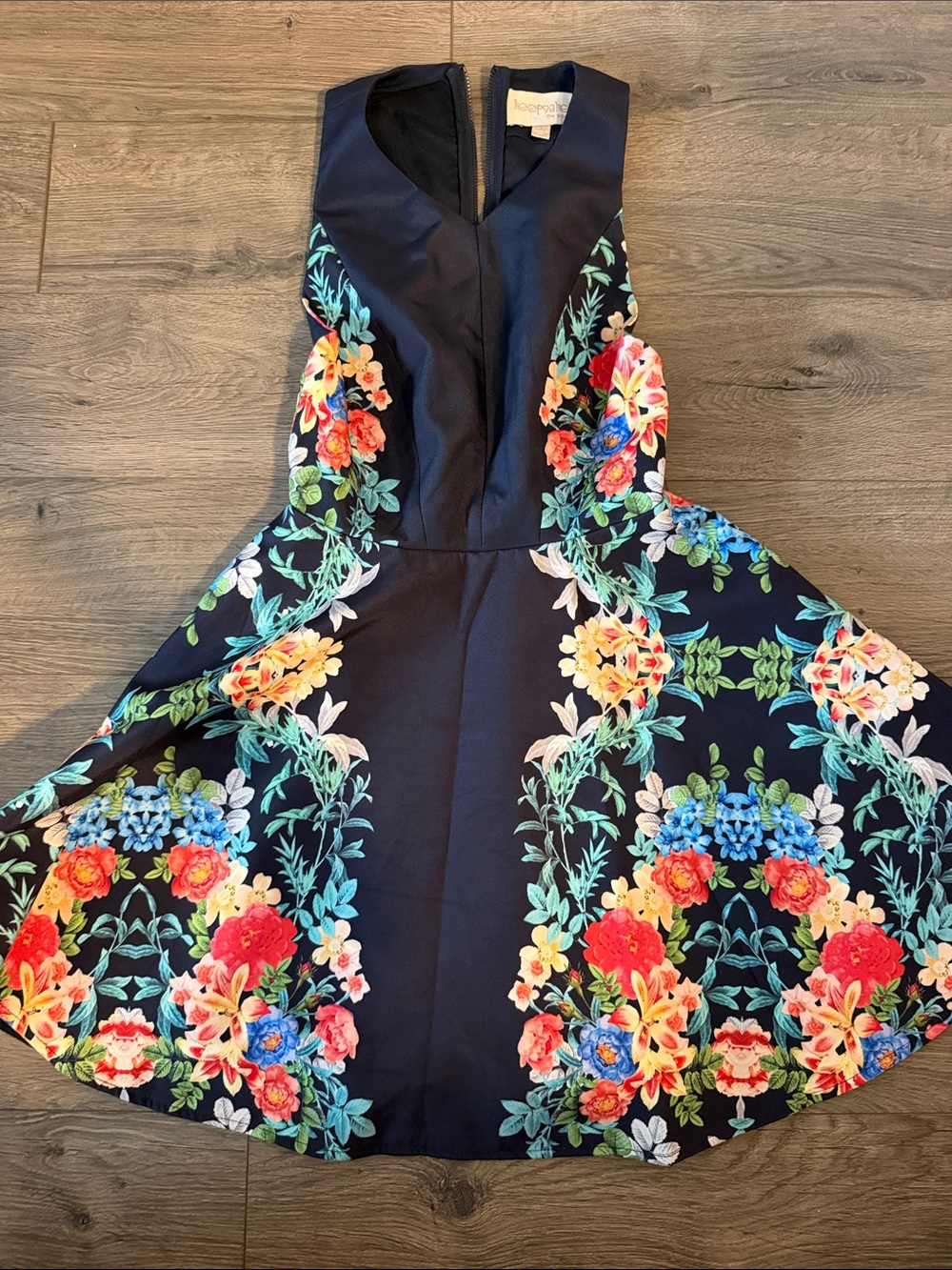 KEEPSAKE the Label Navy Floral Fit-and-Flare Dress